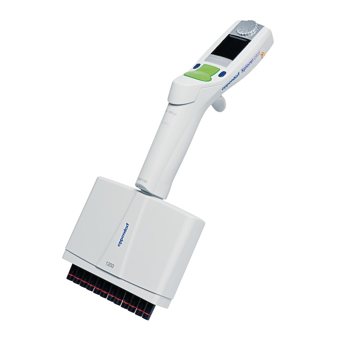 Eppendorf Xplorer electronic pipette, 12-channel, 50-1200 uL